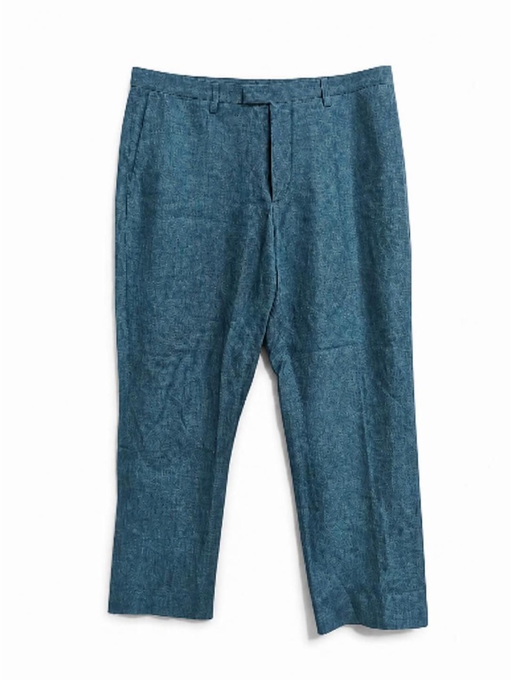 Banana Republic Men's Teal Blue Linen Blend Dress Pants Slim Fit W33 L30